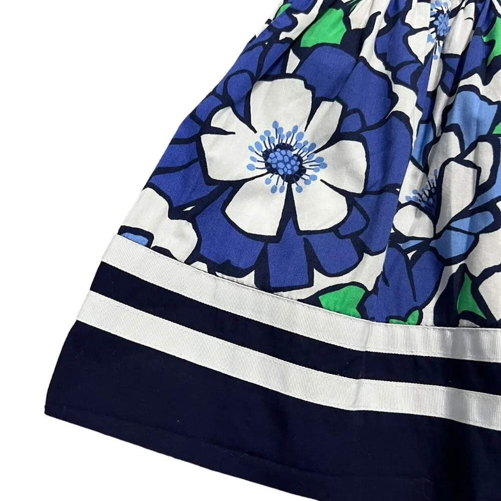 Gymboree 4Y Blue Bold Floral Print Dress